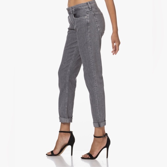 Rag & Bone Dre Low-Rise Slim Boyfriend Jeans in Gray, Size 30 - Picture 3 of 8